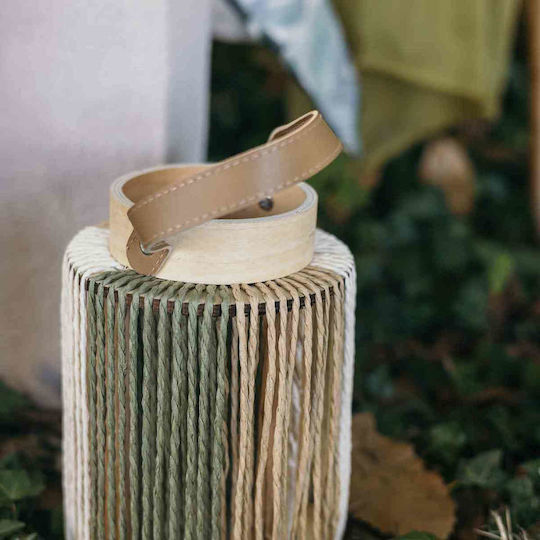 Beauty Home Simon Laterne Korbweide Tischplatte Beige