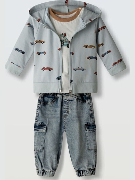 Kinder-Set mit Hose Winter 3Stück Sky Blue