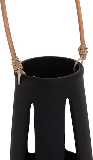 HomeMarkt Erantyl Φαναράκι Rattan Επιτραπέζιο Μαύρο 10x10x10εκ.