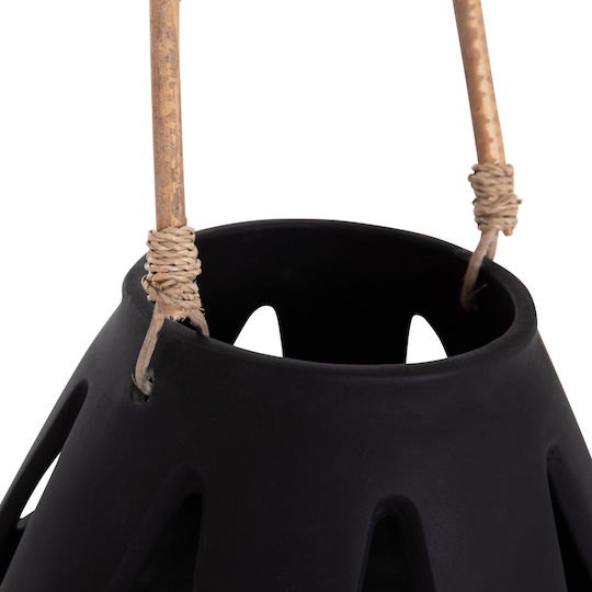 HomeMarkt Erantyl Rattan Tabletop Lantern Black 10x10x10cm