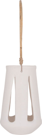 HomeMarkt Erantyl Rattan Lantern Tabletop White 10x10x10cm