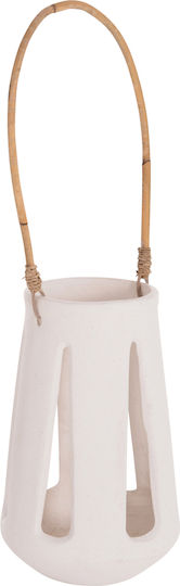 HomeMarkt Erantyl Rattan Lantern Tabletop White 10x10x10cm