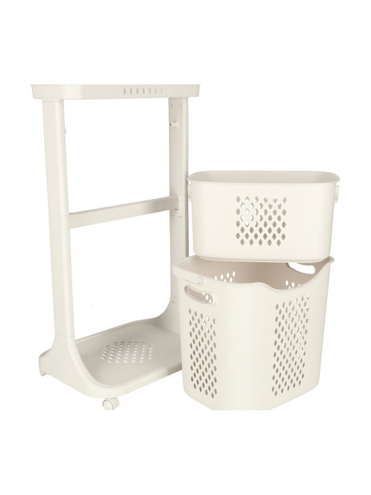 ikonka Cutie de Depozitare Jucării pentru Copii din Plastic Alb 44x77.5x32cm 1buc