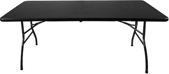 Table Catering Foldable 180x74x74cm Black Table Catering Foldable 180x74x74cm Black