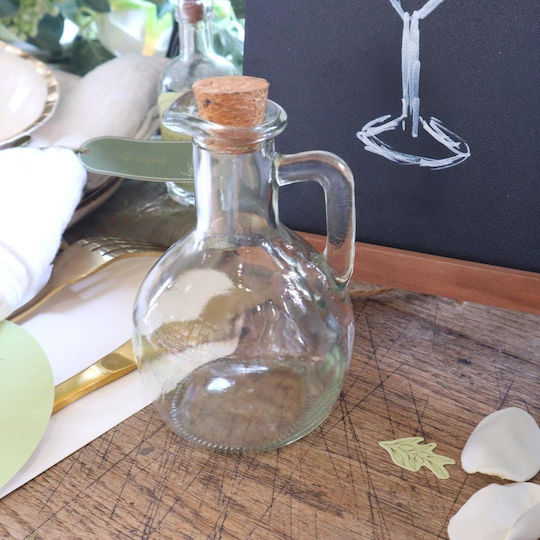 Beauty Home Olivia Water Bottle Glass with Cork Transparent 175ml