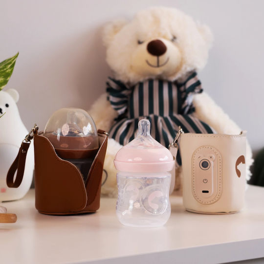 Kidnort Sticlă de Plastic pentru Bebelusi Anti-Colici cu Tetină din Silicon pentru 3+ luni Pink 125ml