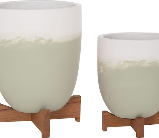 HomeMarkt Σετ 2 Γλάστρες Πήλινες Terracotta 25x25εκ.