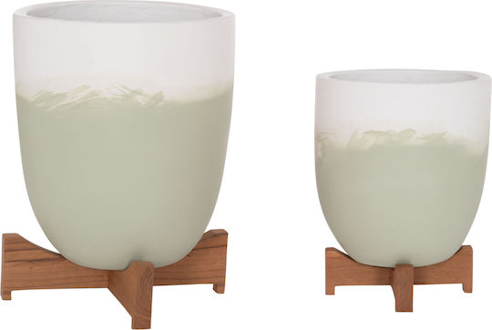 HomeMarkt Σετ 2 Γλάστρες Πήλινες Terracotta 25x25εκ.