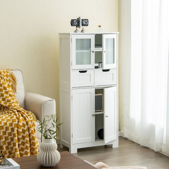Kitchen Floor Drawer Unit White 60x30x128cm