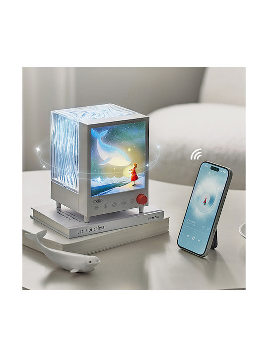XO LED Kinder Tischlampe Projektor Weiß 12,17cm