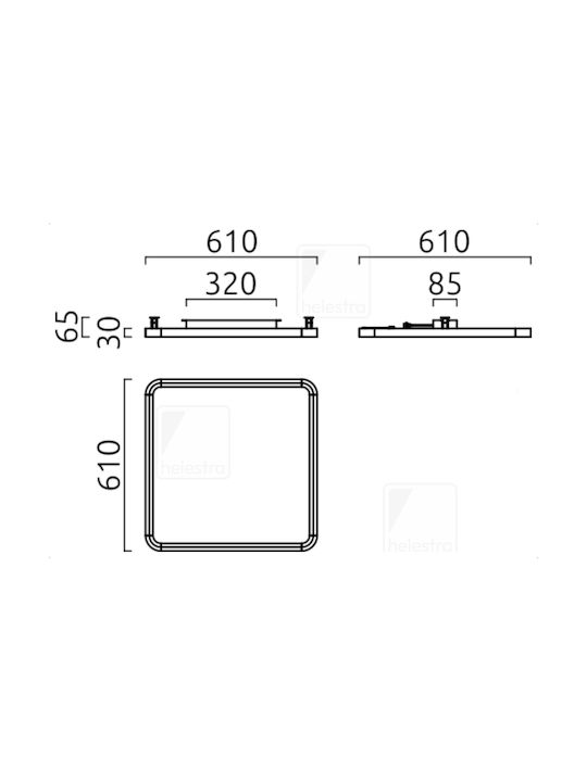 Helestra Deckenleuchte 61cm LED