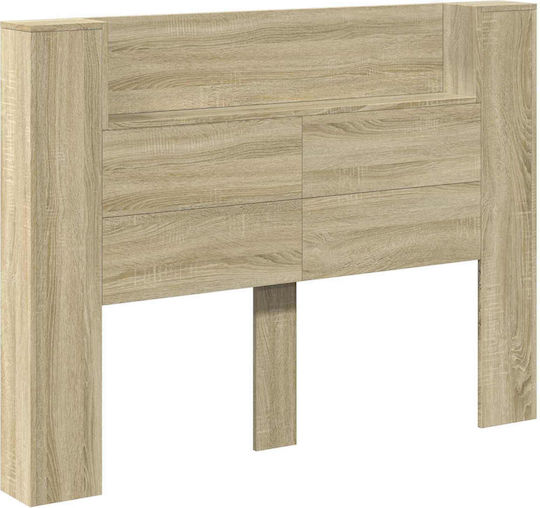 vidaXL Κεφαλάρι Κρεβατιού Ξύλινο Μπεζ 140x103.5cm