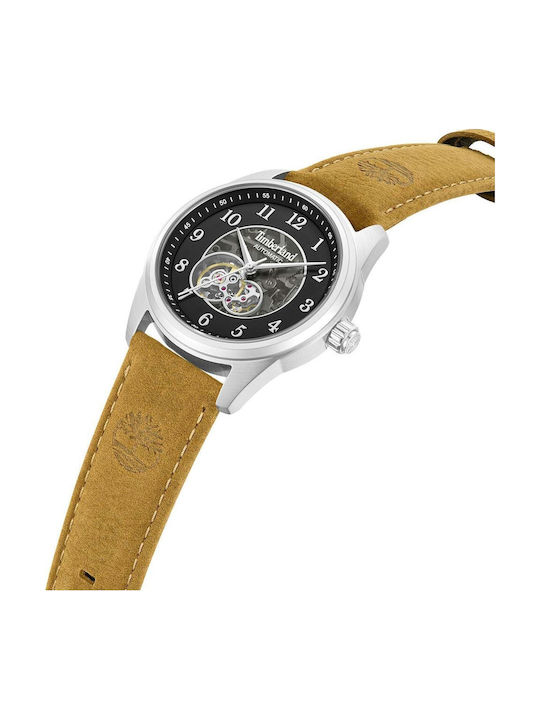 Timberland Northbridge Men's Watch 43mm Automatic with Brown Leather Strap
