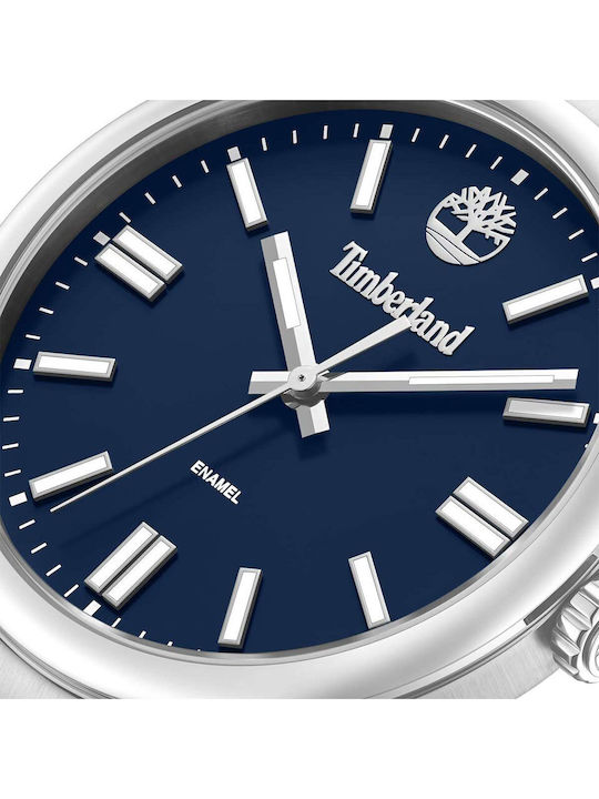 Timberland Timberland Ανδρικό Ρολόι 42mm Μπαταρίας με Ασημί Μεταλλικό Μπρασελέ