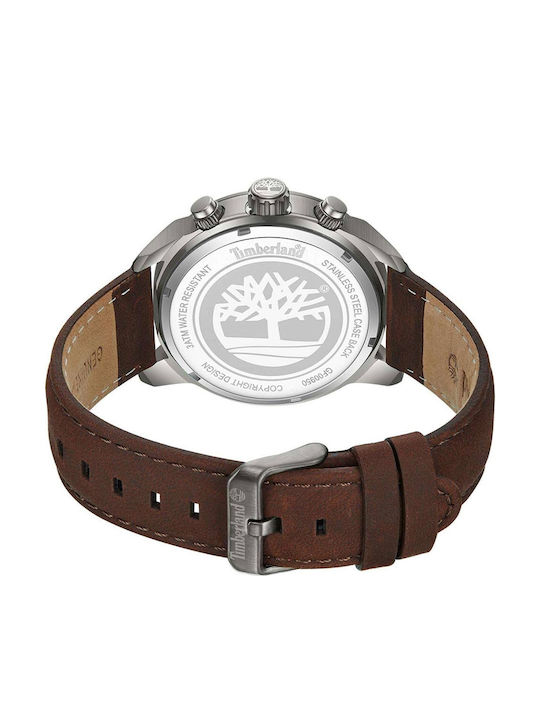Timberland Henniker Ii Мъжки Часовник 44мм На Батерия С Кафява Кожена Каишка