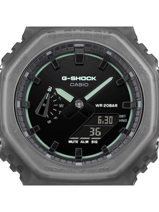 Casio Ψηφιακό Ανδρικό Ρολόι Χρονογράφος Μπαταρίας με Γκρι Καουτσούκ Λουράκι