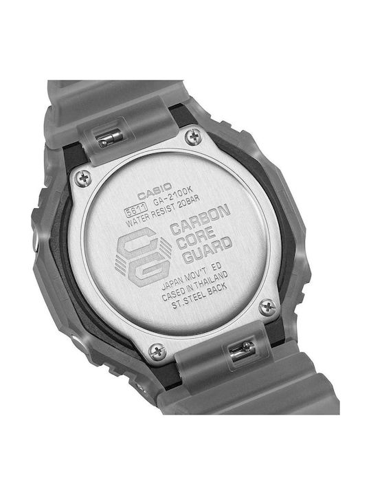Casio Ψηφιακό Ανδρικό Ρολόι Χρονογράφος Μπαταρίας με Γκρι Καουτσούκ Λουράκι
