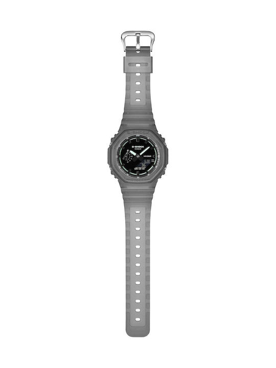 Casio Ψηφιακό Ανδρικό Ρολόι Χρονογράφος Μπαταρίας με Γκρι Καουτσούκ Λουράκι