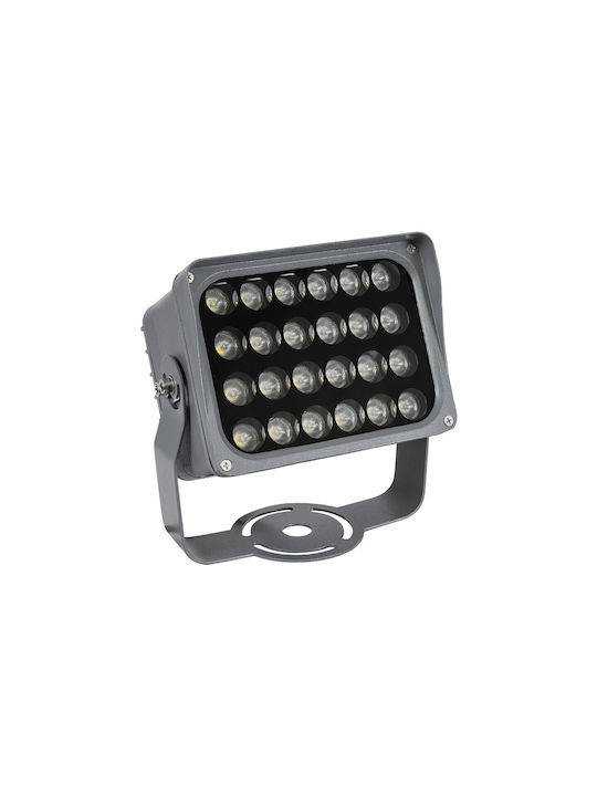 GloboStar Floodxena Φωτιστικό Δαπέδου LED Εξωτερικού Χώρου 24W με Ψυχρό Λευκό Φως IP65 Γκρι