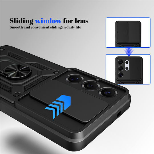 Techsuit Metallische Rückseitencover Schwarz für Oppo Reno15 F, Oppo Reno15 Fs 5G