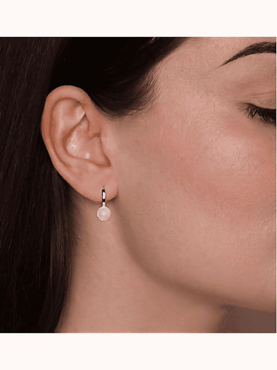 Silver Star Earrings made of Silver with Pearls