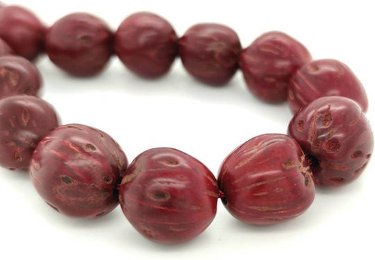 Kompologadiko Scented Worry Beads with Tassel with 21 Beads Burgundy