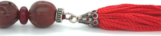 Kompologadiko Scented Worry Beads with Tassel with 21 Beads Burgundy