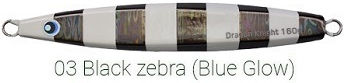 Falcon Τεχνητό Δόλωμα Πλάνος Φωσφοριζέ 160gr 03.black Zebra(blue Glow)