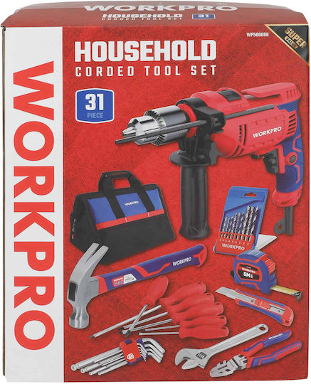 WorkPro Schlag Bohrer 710W mit Koffer