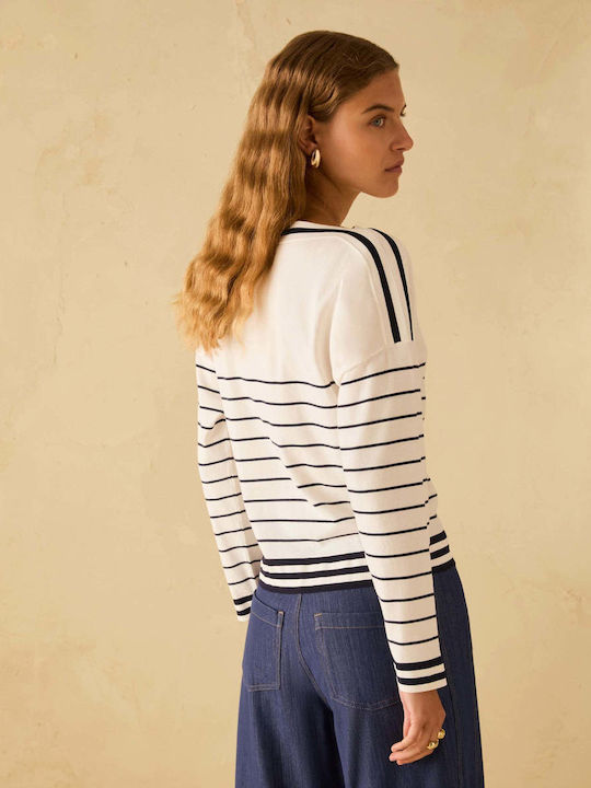 Damen Langarm Pullover White