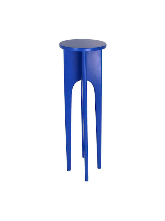 Side Table Stylish Wood Wooden Blue L34xW34xH120cm.