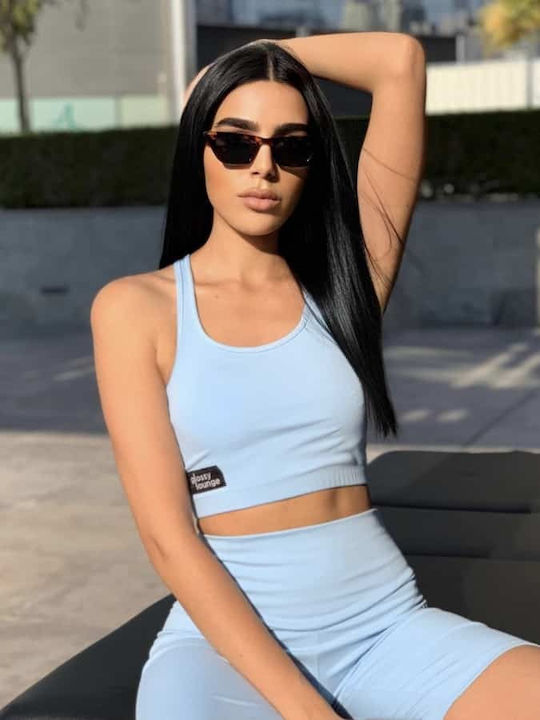 AV Sunglasses Karen Unisex Sunglasses with Black Plastic Frame and Black Lens