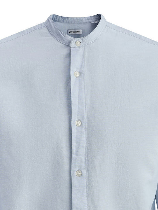 Langärmlig Leinen Hemd Light Blue