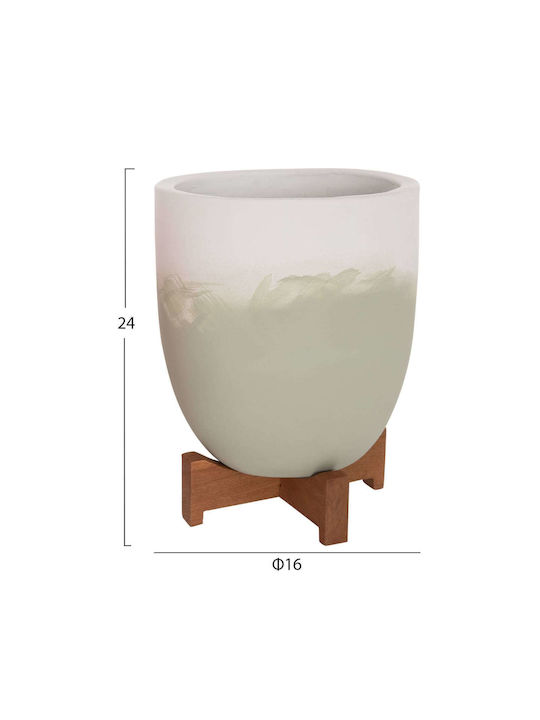 Freebox Σετ 2 Γλάστρες Terracotta, Λευκό, Πράσινο