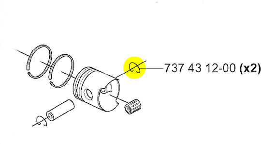 Asigurare Piston Originală Husqvarna 365xp-372xp-575xp-390xp