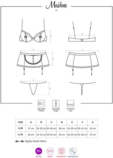 Obsessive Women's Sexy Set Black