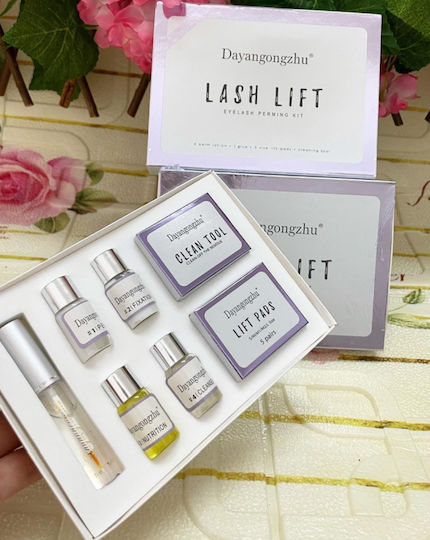 Dayangongzhu Lash Lift Kit Professional Eyelash Lifting & Curling Set – Lash Perming Kit 5 Pads & Glue 5ml