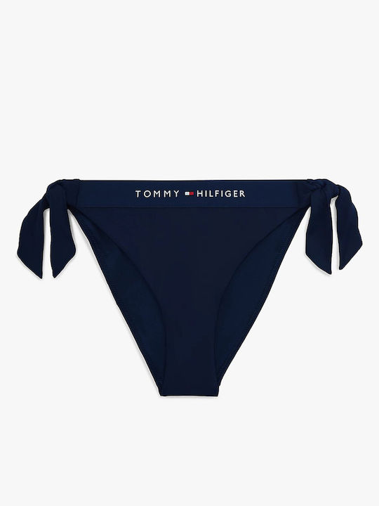 Bikinihosen Slip mit Schnürung Dunkelblau