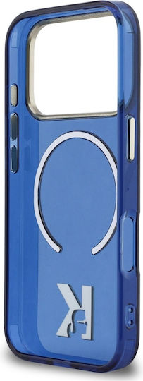 Karl Lagerfeld Iml K Head Logo Magsafe iPhone 17 Pro Blaue Handyhülle