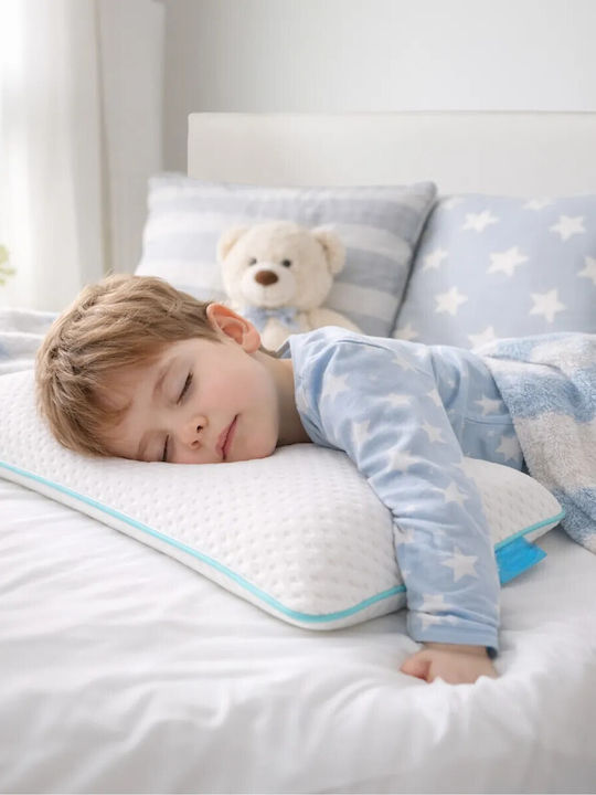 Orthopedic Memory Foam Child Bed Pillow White 67.5x33x6cm