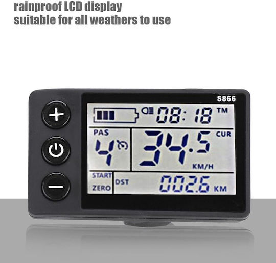 Controler Universal Motor Fără Perii 36v-48v 350w Ecran Lcd Impermeabil Bicicletă Electrică Scuter Electric