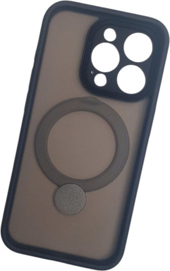 Naxius Задна корица Изкуствена кожа с Каишка Черен (iPhone 15 Pro)
