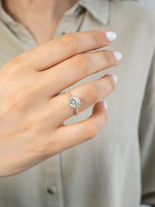 Kiriakos Gofas Single Stone Ring From 14K Gold Kiriakos Gofas Single Stone Ring From 14K Gold