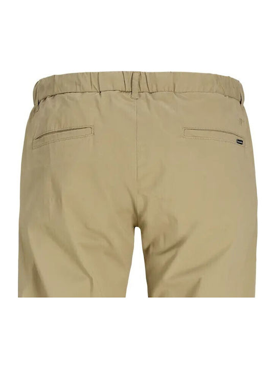 Elastic Chino Trousers in Relaxed Fit Lemon Pepper