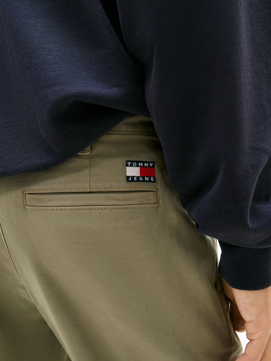 Scanton Elastic Khaki Chino Trousers