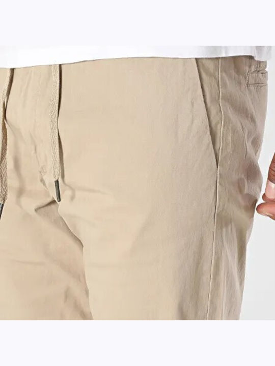 Elastic Chino Trousers in Relaxed Fit Lemon Pepper