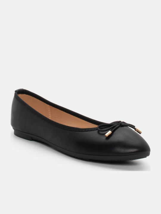 Damen Ballerinas Spitz zulaufend in Schwarz Farbe
