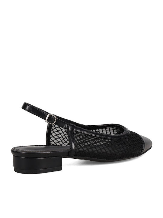 Pantofi balerini pentru femei Slingback cu Bareta in Negru Culori
