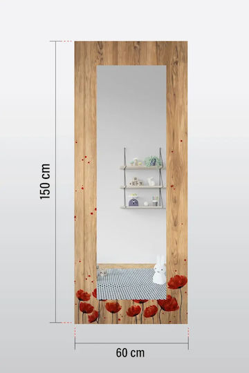 Oglindă Decorativă Cu Model Anemonă Roșie Stejar 150x60 Cm Oglindă Decorativă Cu Model Anemonă Roșie Stejar 150x60 Cm
