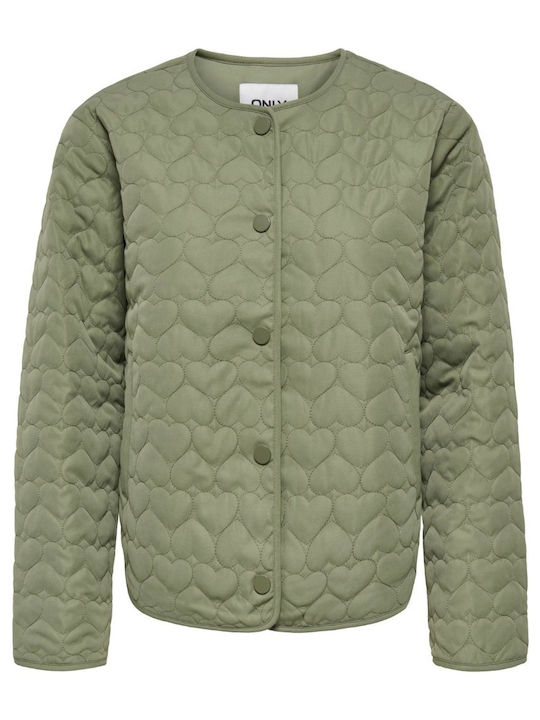 Langes Damen Jacke Für Winter Grün